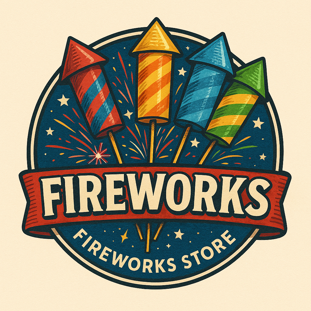 لوقو متجر الألعاب النارية